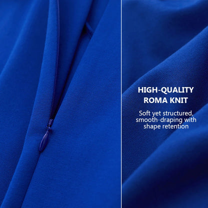 Tailliertes Damen Kleid Mit Schlitz Aus Elastischem Strick