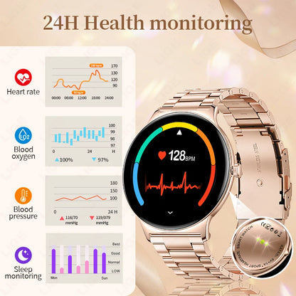 Männer und Frauen Smartwatch mit Fitness Tracker und Blutdruck Monitor