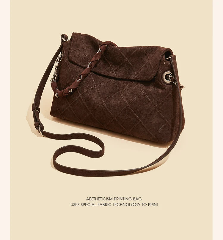 Damen Schultertasche mit großem Fassungsvermögen im Retro-Look