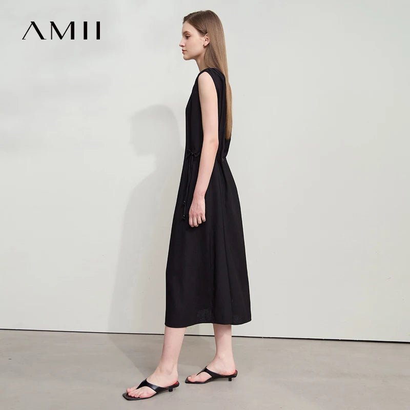 Ärmelloses Damen Viskose Kleid Mit Schnürung Und Komfort