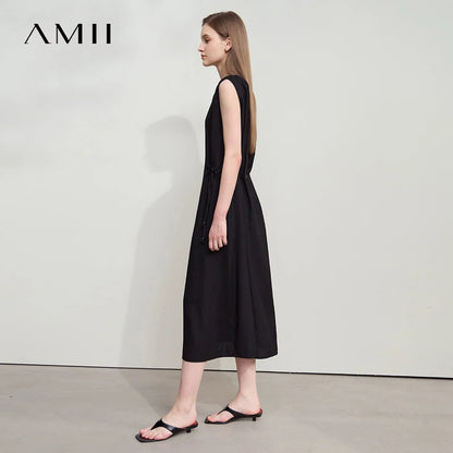 Ärmelloses Damen Viskose Kleid Mit Schnürung Und Komfort