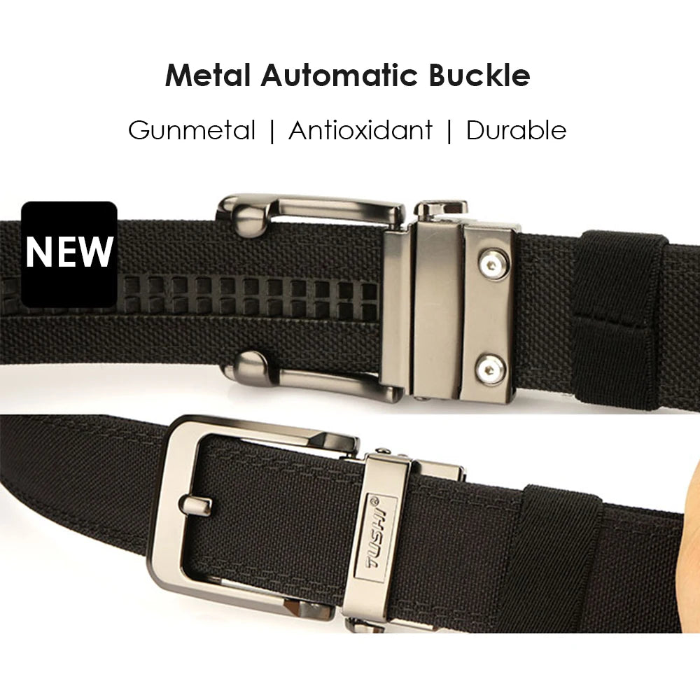Herren-Taktischer Gürtel 3,8 cm Breite Aus Nylon 1100D mit Zinklegierungs-Schnalle