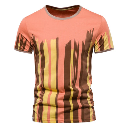 Herren T-Shirt aus 100 Prozent Baumwolle mit modischem Druck im Slim Fit