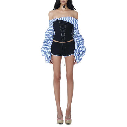 Colorblock Damen-Trenchcoat mit Stehkragen und langen Ärmeln – Vintage-Chic mit Patchwork-Design und Reißverschluss.