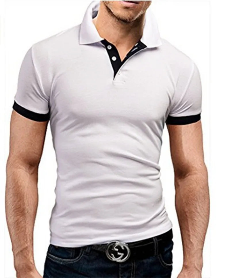 Klassisches Herren-Poloshirt mit amerikanischem Revers, Knopfleiste und langen Ärmeln – ideal für den Herbst
