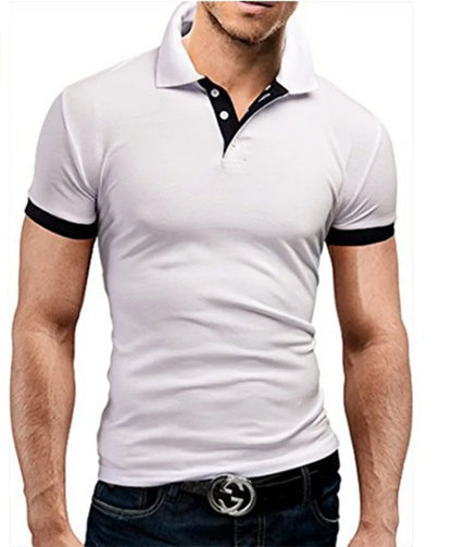 Klassisches Herren-Poloshirt mit amerikanischem Revers, Knopfleiste und langen Ärmeln – ideal für den Herbst