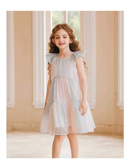 Rosa Mädchen-Weste-Kleid für Herbst und Winter – Niedliches Kinderkleid für Hochzeiten und Geburtstagsfeiern, 110cm-170cm