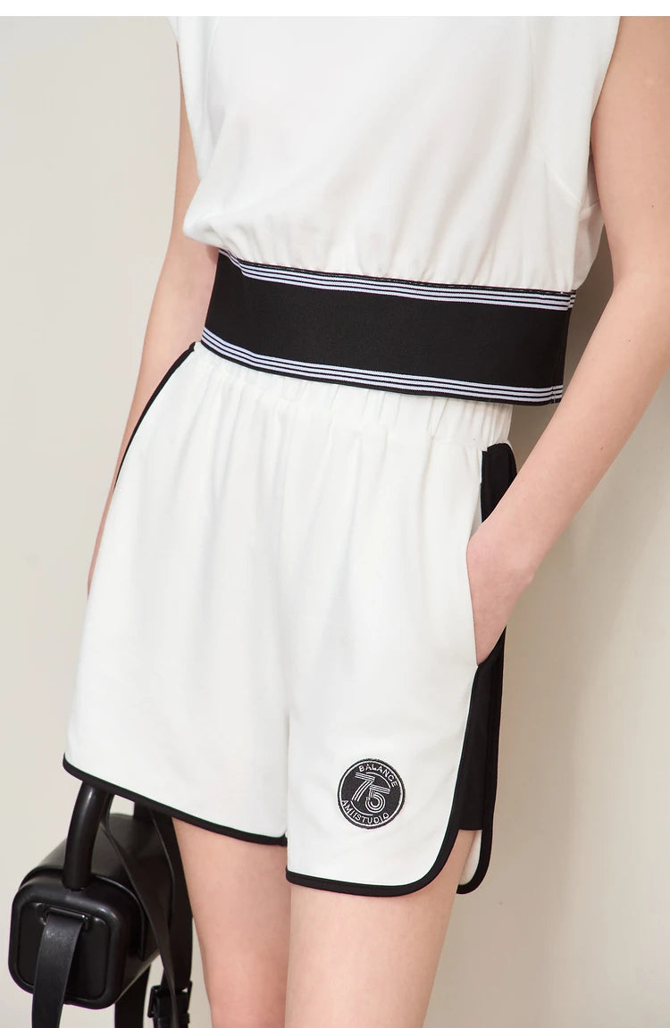 Damen Shorts im Minimalismus-Stil mit neuer Stretch-weite und ärmellos