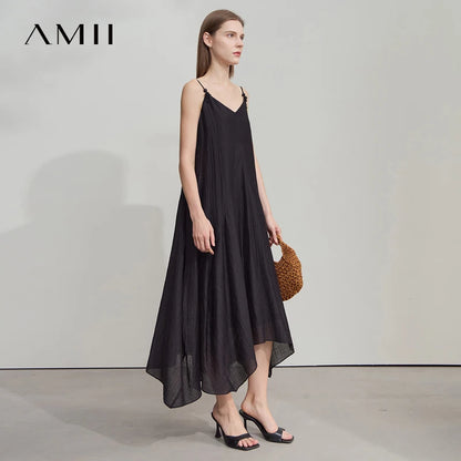 Elegantes Damenkleid Aus Lyocell Mit V-Ausschnitt Für Urlaub
