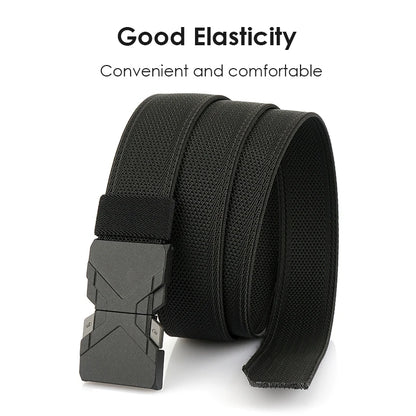 Herren-Gürtel aus elastischem Nylon mit Schnellverschluss Outdoor-Einsatz und Alltag 34 mm Breite