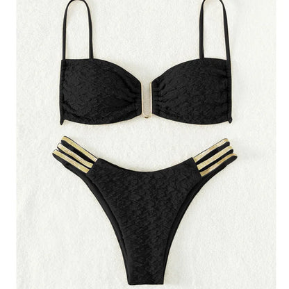 Floraler Bikini-Set mit Push-up-Effekt – Sexy Bademode für Damen am Strand oder Pool