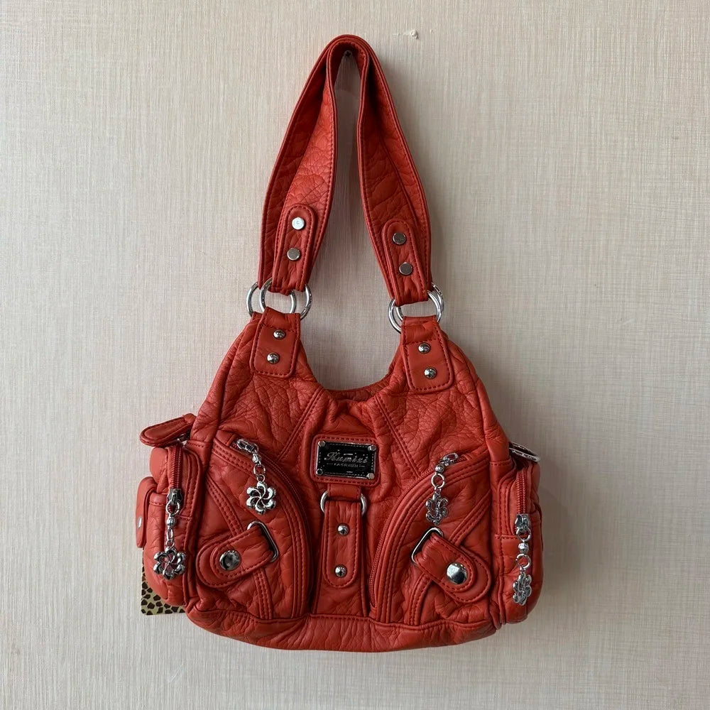 Damen-Handtasche Kleine Tote Mit Mehrfachfächern Aus Weichem Material Für Alltag Und Freizeit