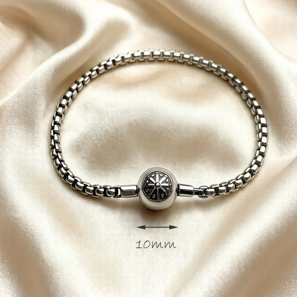 Damen-Armband Karma DIY Perlen aus Sterlingsilber