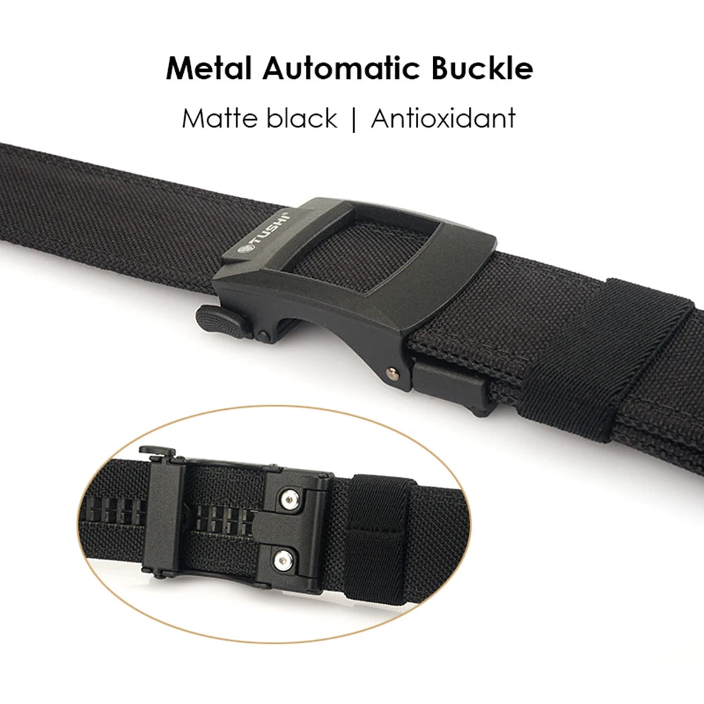 Unisex-Taktisch-Gürtel aus Nylon mit Metall-Schnellverschluss für Outdoor und Alltag