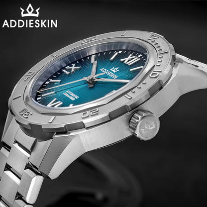 Herren-Automatikuhr mit Saphirglas und Deep-Blue-Zifferblatt