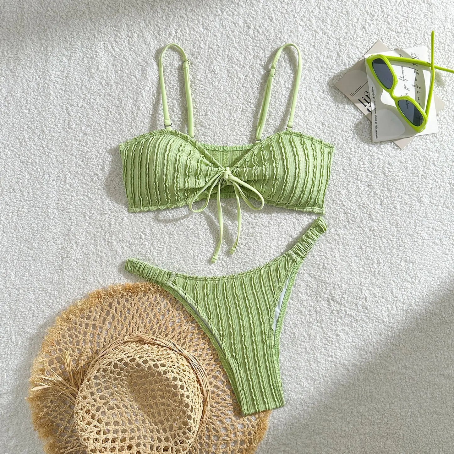 Schwarzes Sexy Bikini-Set mit Push-up für Damen – Brasilianischer Stil für Strand und Pool