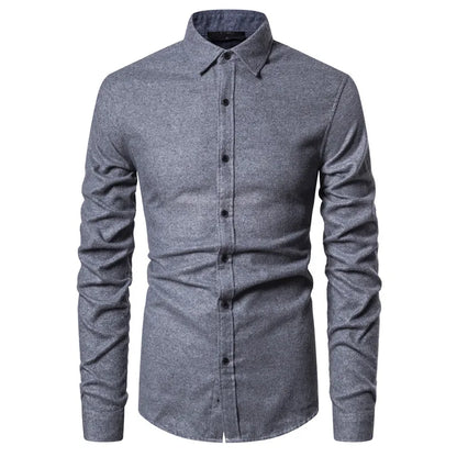 Herren Langarm Hohe qualität Designer Shirt Front Patch Brust Tasche Schlanke Taste-down Kragen Dicke Arbeit Shirts männer Kleidung
