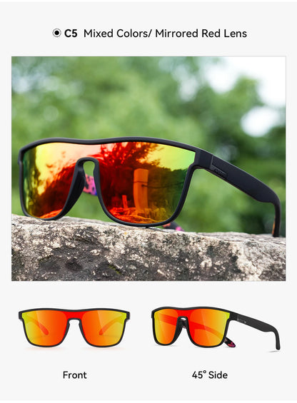 Sonnenbrille übergroß Einteiler polarisiert 153mm gebürstet Herren
