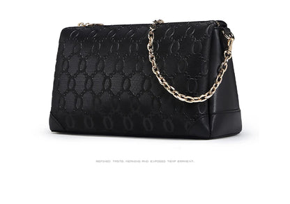 Damen Crossbody-Tasche Aus Split-Leder Mit Chain Fashion