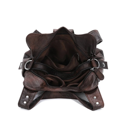 Damen-Hobo-Tasche Aus PU-Leder Mit Verstellbarem Schultergurt Und Mehrfach-Reißverschlussfächern