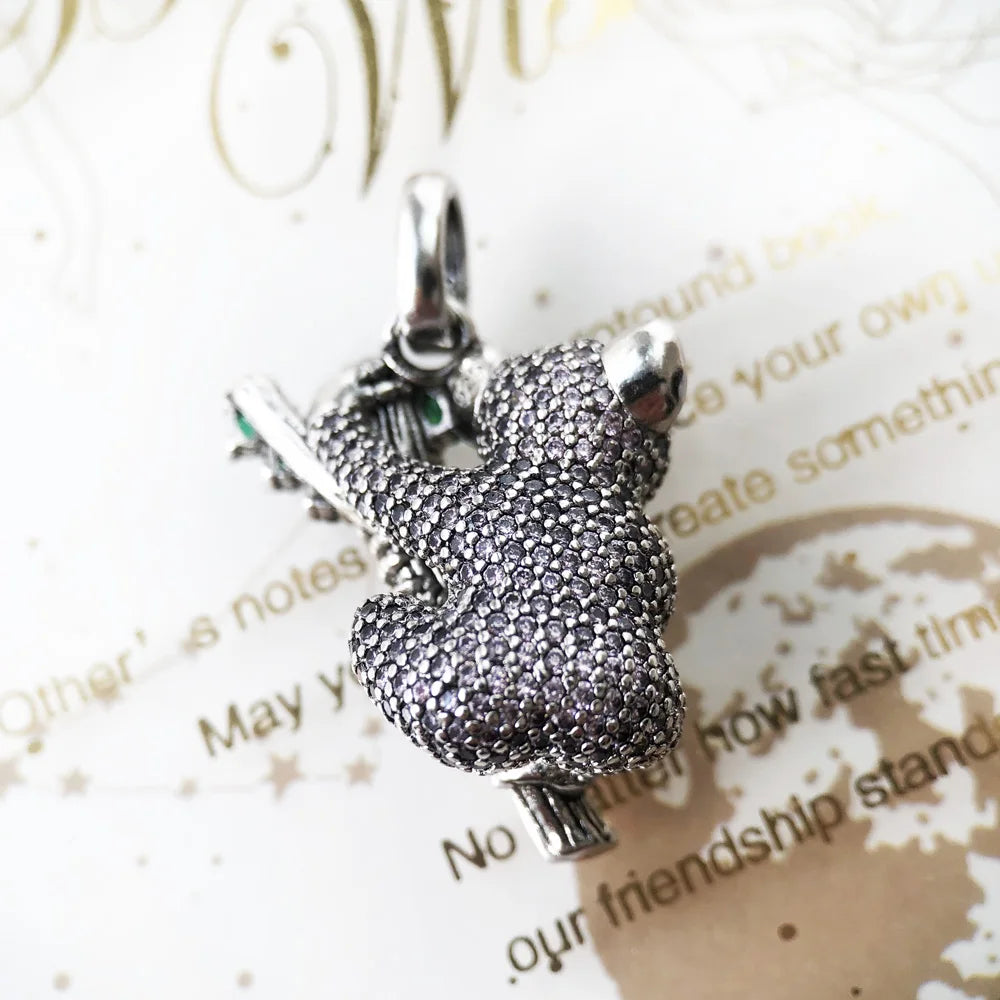 Damen-Charm-Anhänger Amulett magisch Natur Glück aus Sterlingsilber