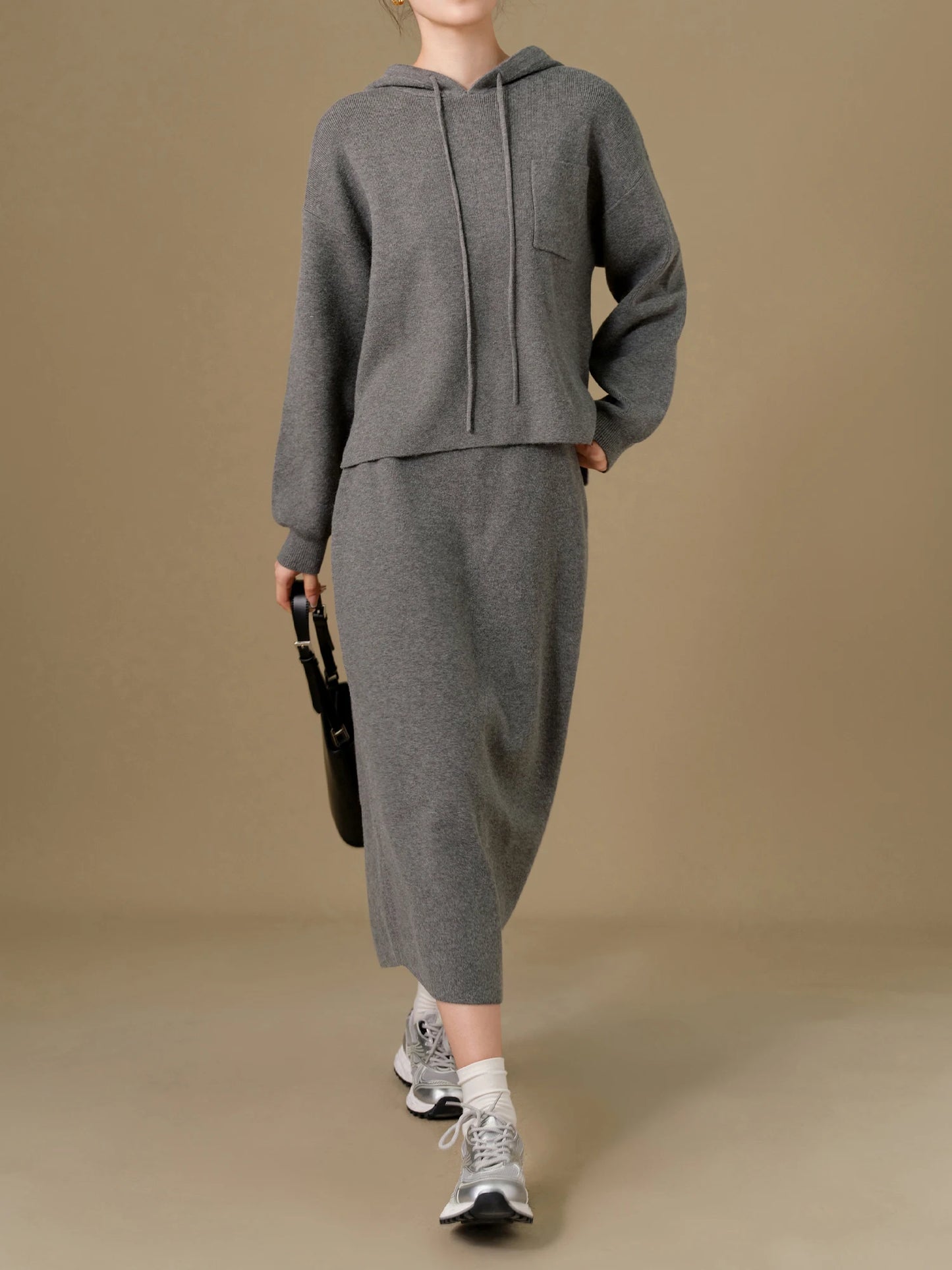 Damen-Chiffonbluse im Preppy-Stil mit Navy-Kragen und langen Ärmeln – ideal für den Frühling