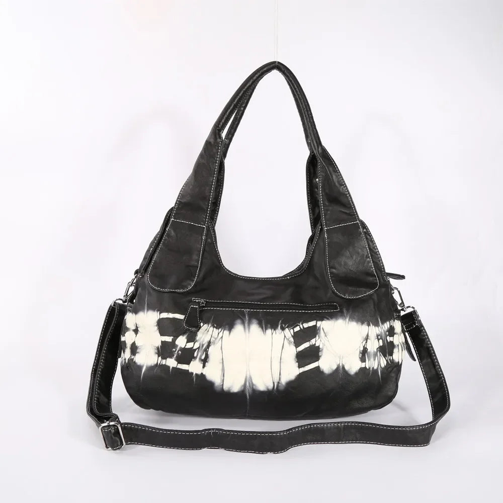 Damen-Schultertasche Mit Buntem Muster Und Vielseitigem Alltagsbegleiter Für Alltag Und Freizeit