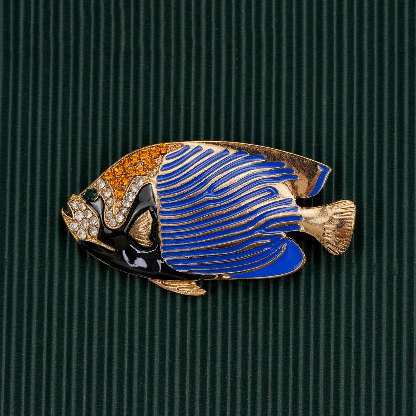 Brosche Fisch Schmetterling Insekt Emaille Kristall Vintage Retro Kleidung Damen
