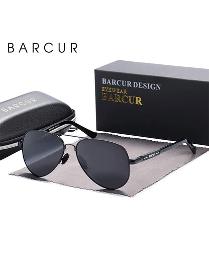 Sonnenbrille oval Edelstahl polarisiert UV400 Pendeln Herren