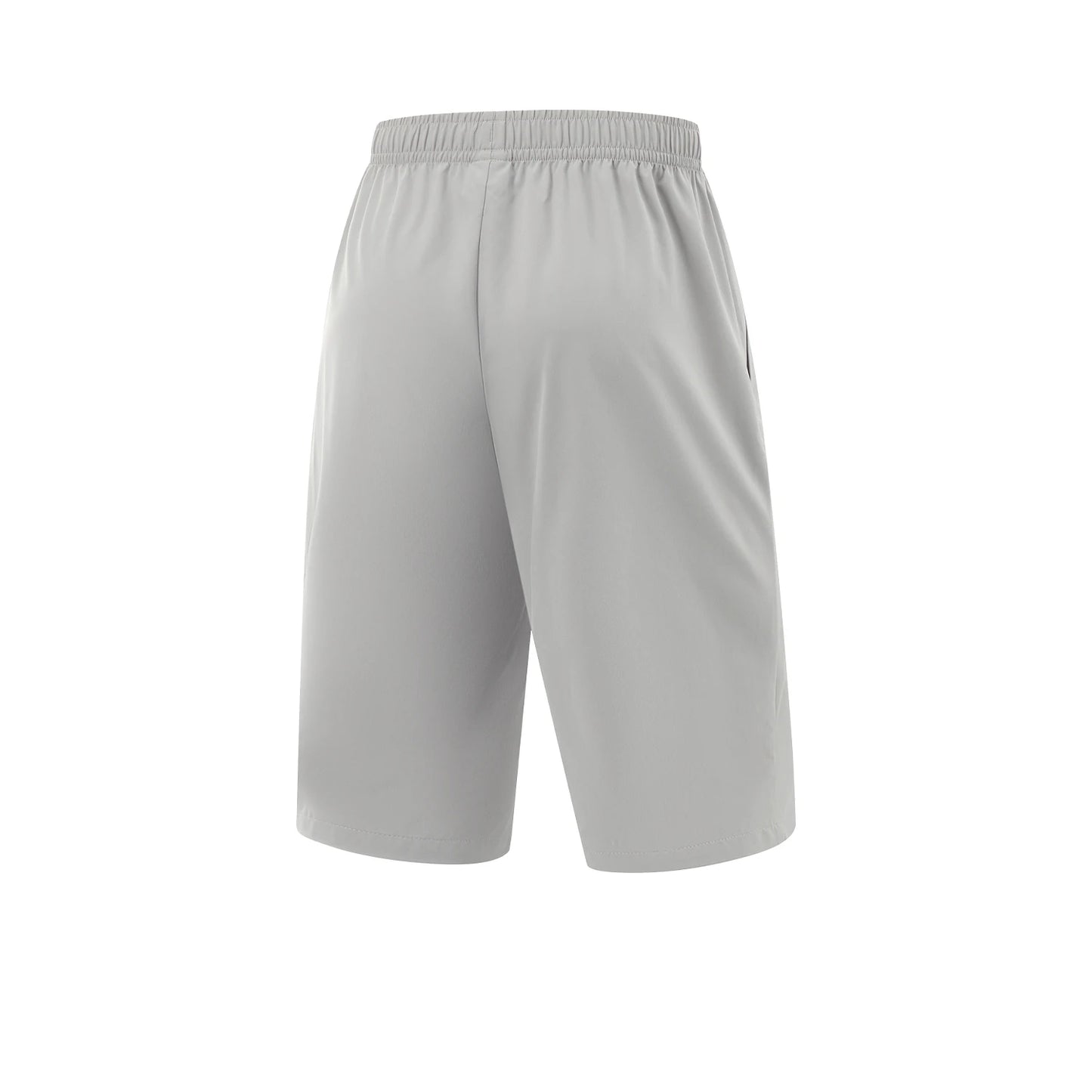 Trainingshorts für Herren, hellgraue Kurzhose mit elastischem Bund