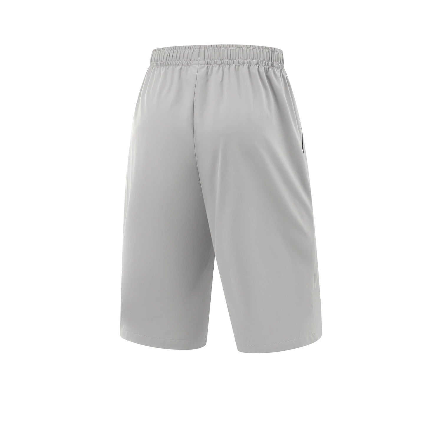 Trainingshorts für Herren, hellgraue Kurzhose mit elastischem Bund