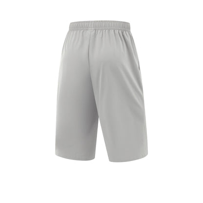 Trainingshorts für Herren, hellgraue Kurzhose mit elastischem Bund