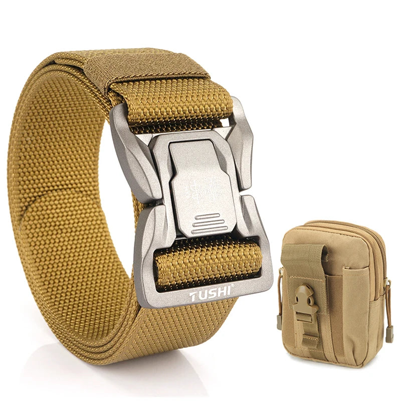 VATLTY New 4.3cm Tactical Outdoor Belt Tight Nylon Aluminum Buckle Quick Release Men's Military Belt Casual Wide Waistband Male
