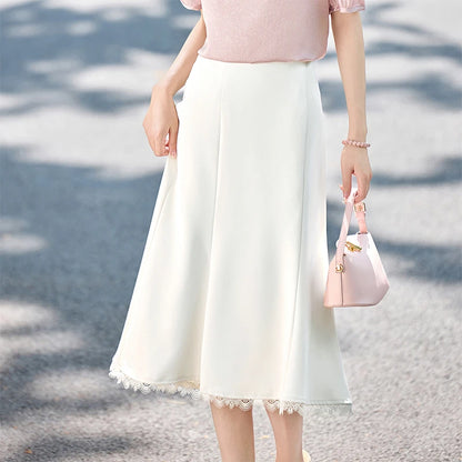 Damen Sommer Rock mit hoher Taille im eleganten Fischschwanz-Stil