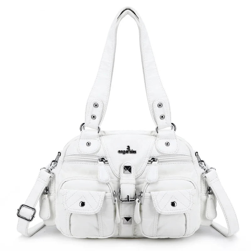 Damen-Handtasche Vintage Satchel Top-Handle aus PU-Leder Mit Innenfach und Ideale Geschenkidee