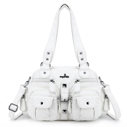 Damen-Handtasche Vintage Satchel Top-Handle aus PU-Leder Mit Innenfach und Ideale Geschenkidee