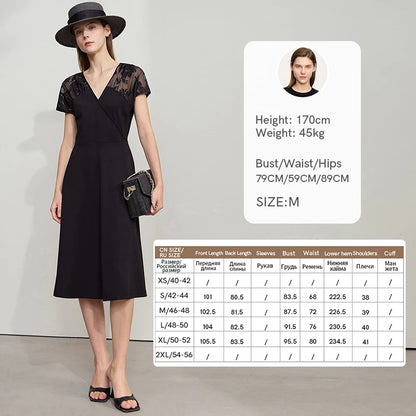 Elegantes Damen Kleid Mit V Ausschnitt Schlank Und Bequeme Passform