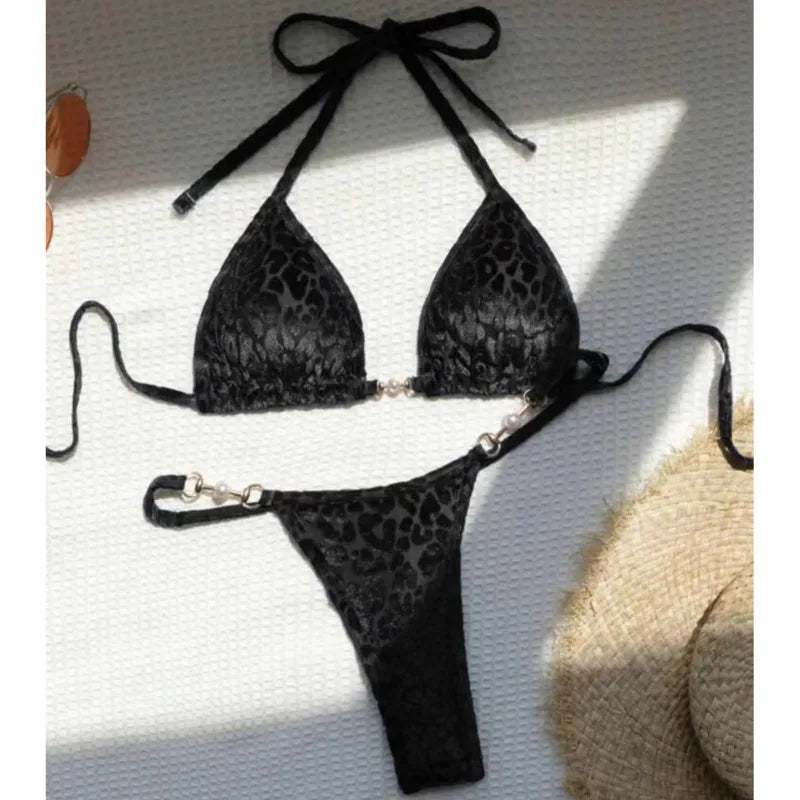 Blumiger, sexy Bikini-Set für Damen – ideal für Strand und Pool