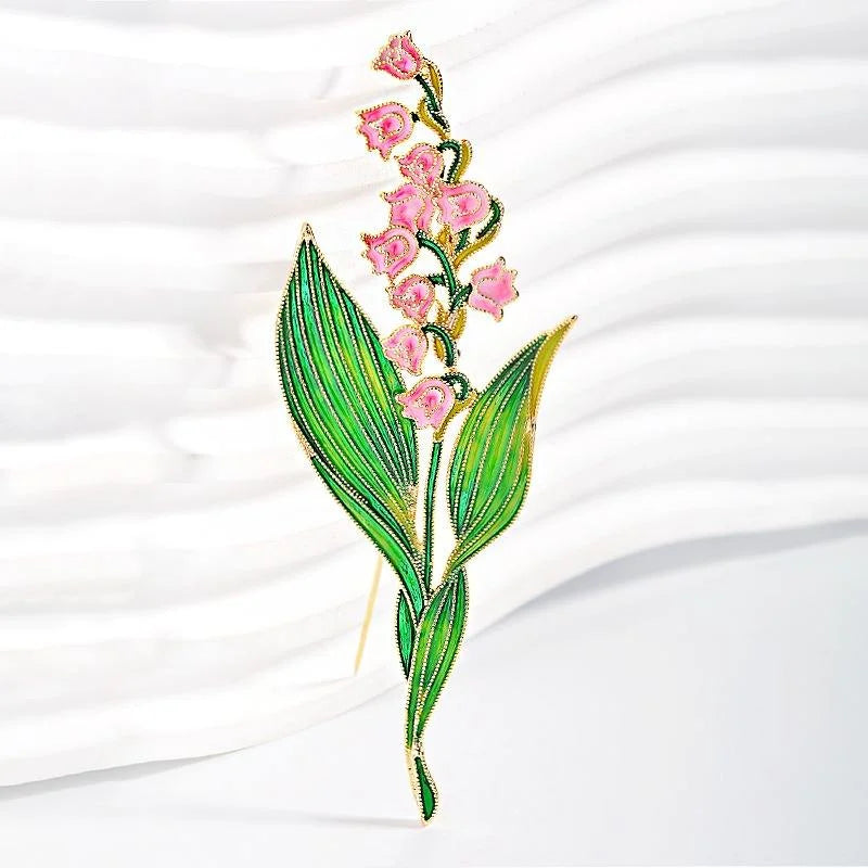 Brosche Blume Emaille Strass Anstecknadel vielseitig Damen