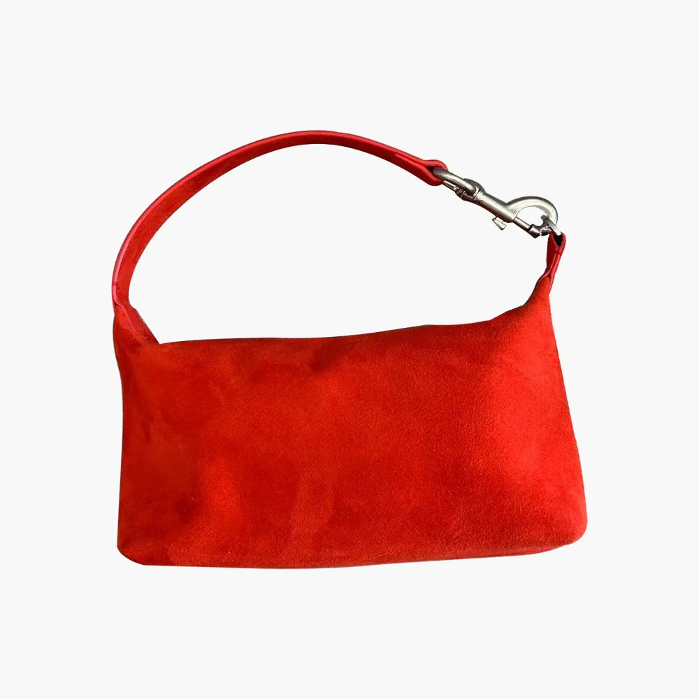 Damen Hobo-Tasche aus Wildleder | Halbmondform Crossbody