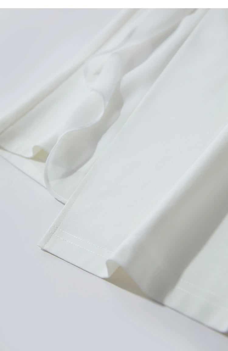 Damen Sommer-T-Shirt mit kurzen Schmetterlingsärmeln und Rundhalsausschnitt