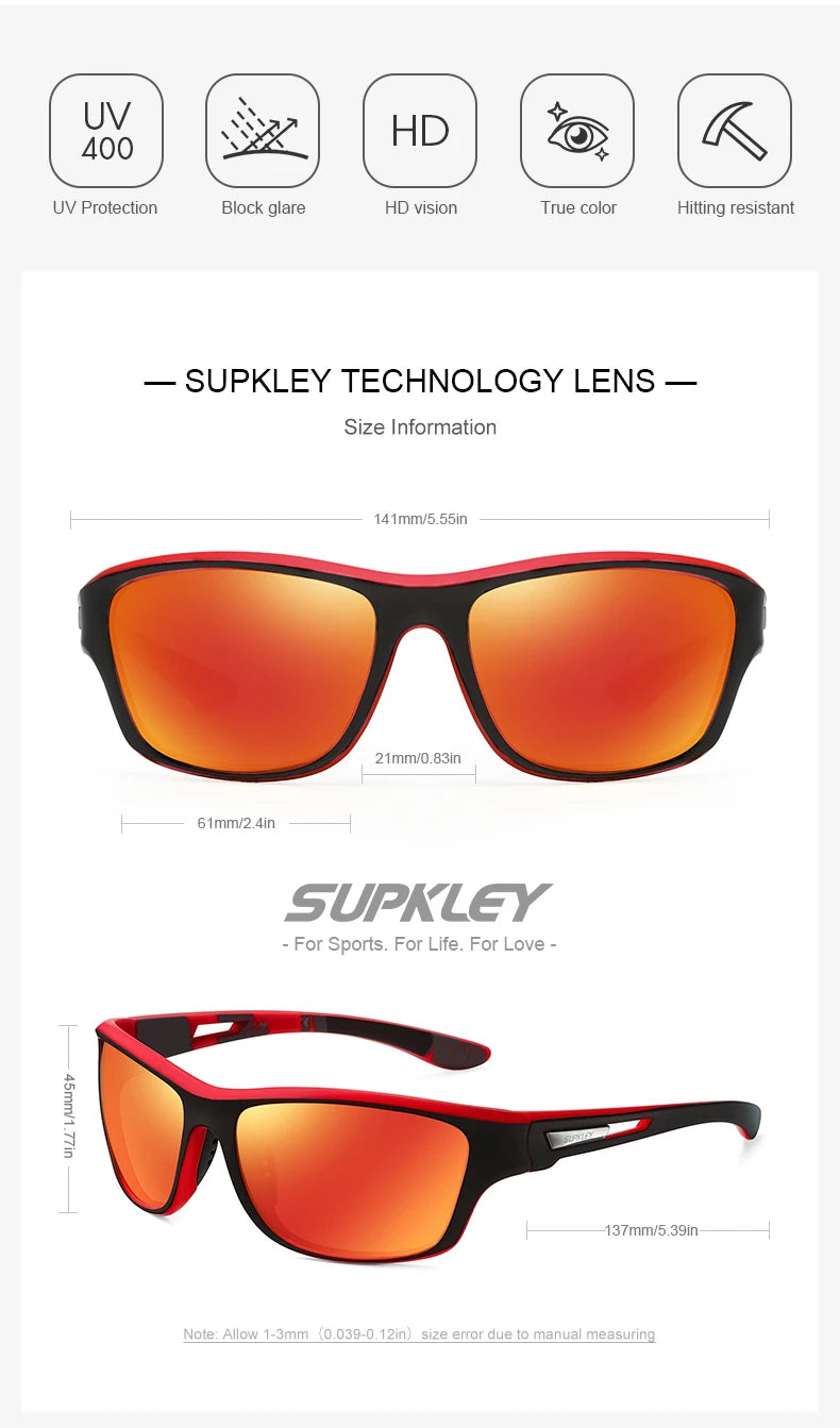 Sonnenbrille Sport polarisiert bunt UV400 Spiegel Bergsteiger Herren
