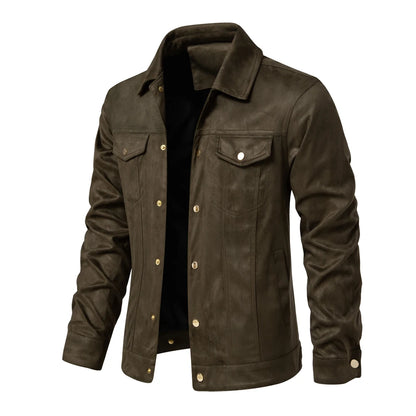 Herbst Winter Wildleder Lederjacke