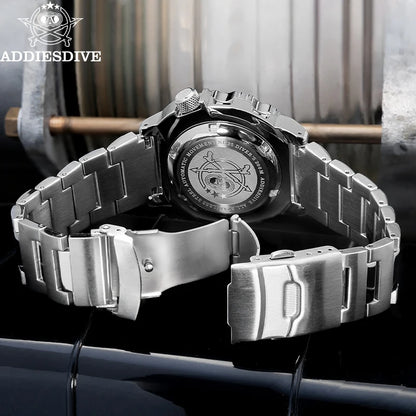 Herren-Taucheruhr mit Surf-Blue-Zifferblatt und NH35-Automatikwerk