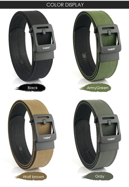 Herren Taktischer Gürtel Aus Nylon 1100D Mit Automatik-Schnalle Breite 4,3 cm Robuster Militärischer Alltags-Gürtel Grau
