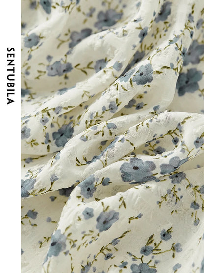 Frauen Midi-Meerjungfrauenrock im eleganten Blumen-Druck mit elastischer Taille