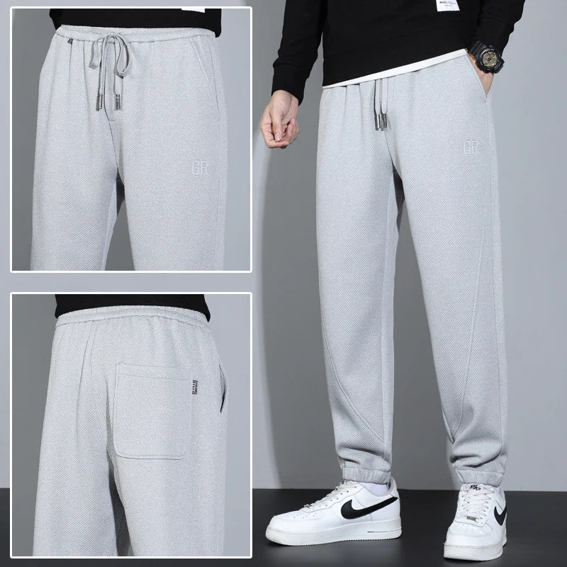 Herren Jogginghose aus weichem Fleece für Herbst und Winter mit Taschen