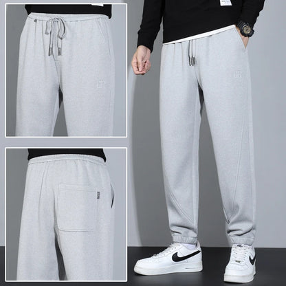 Herren Jogginghose aus weichem Fleece für Herbst und Winter mit Taschen