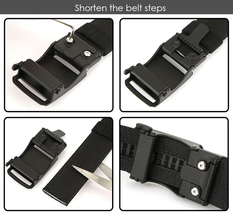 Herren-Gürtel aus Nylon mit Automatischer Schnalle Robuster Taktischer Gürtel für Arbeit und Outdoor