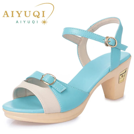 AIYUQI 2025 Neue High Heel frauen Römischen Sandalen Mix frauen Schuhe Die Sommer Plattform Mode Sexy Party Sandalen frauen